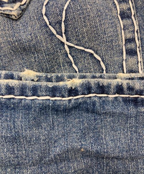 TRUE RELIGION（トゥルー レリジョン）TRUE RELIGION (トゥルー レリジョン) JOEY SUPER/ステッチデニムフレアパンツ インディゴ サイズ:30の古着・服飾アイテム