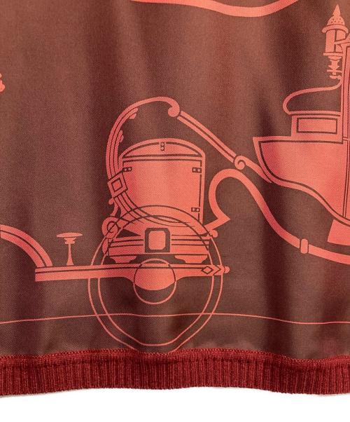 HERMES（エルメス）HERMES (エルメス) シルクスカーフドッキングカシミヤニット レッド サイズ:MEの古着・服飾アイテム