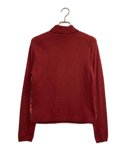HERMES（エルメス）HERMES (エルメス) シルクスカーフドッキングカシミヤニット レッド サイズ:MEの古着・服飾アイテム