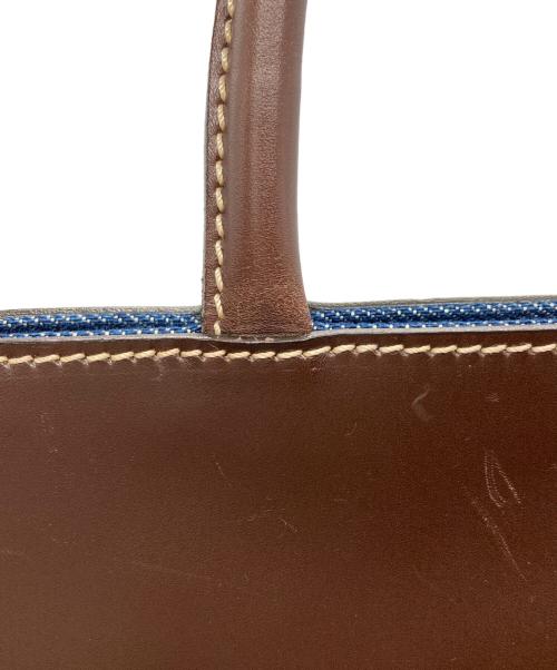 CHANEL（シャネル）CHANEL (シャネル) ココマークデニムレザーハンドトートバッグ インディゴ×ブラウンの古着・服飾アイテム