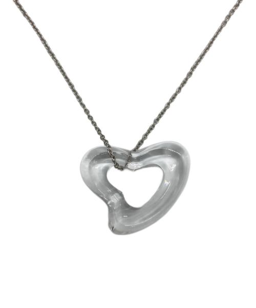 TIFFANY & Co.（ティファニー）Tiffany & Co. (ティファニー) クリスタルオープンハートネックレス クリア×シルバーの古着・服飾アイテム