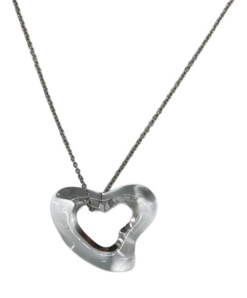 TIFFANY & Co.（ティファニー）Tiffany & Co. (ティファニー) クリスタルオープンハートネックレス クリア×シルバーの古着・服飾アイテム