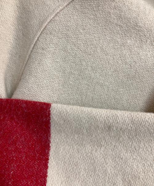 WOOLRICH（ウールリッチ）WOOLRICH (ウールリッチ) マルチボーダーウールフーデッドコート アイボリー サイズ:記載なし(実寸サイズ参考)の古着・服飾アイテム