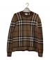 BURBERRY（バーバリー）の古着「ノヴァチェッククルーネックニット」｜ブラウン×レッド