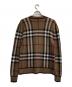 BURBERRY (バーバリー) ノヴァチェッククルーネックニット ブラウン×レッド サイズ:Ｍ：45000円
