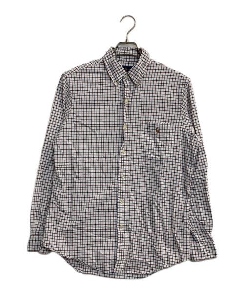 RALPH LAUREN（ラルフローレン）RALPH LAUREN (ラルフローレン) CHECK B.D.SHIRTS ホワイト サイズ:Mの古着・服飾アイテム