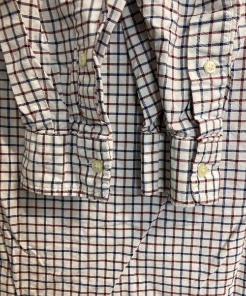 RALPH LAUREN（ラルフローレン）RALPH LAUREN (ラルフローレン) CHECK B.D.SHIRTS ホワイト サイズ:Mの古着・服飾アイテム