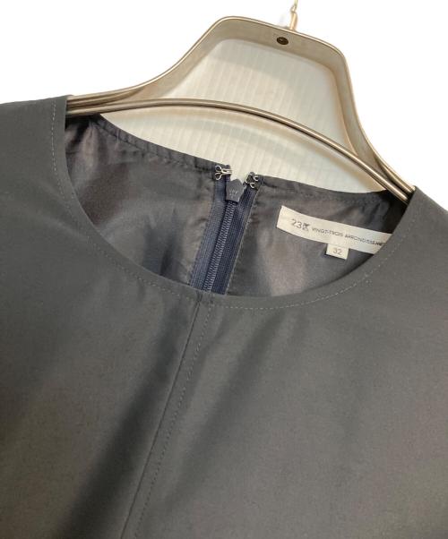 23区（ニジュウサンク）23区 (ニジュウサンク) ラスタークロスタックワンピース ブラック サイズ:32の古着・服飾アイテム