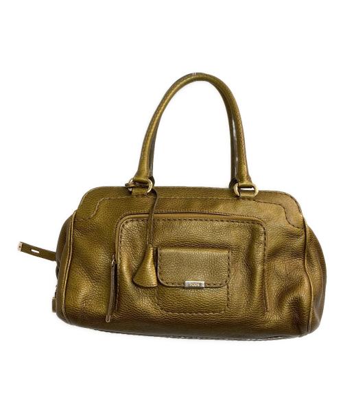 TOD'S（トッズ）TOD'S (トッズ) レザーハンドバッグ オリーブの古着・服飾アイテム