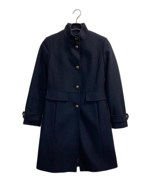 LAUREN RALPH LAUREN（ローレン ラルフ ローレン）LAUREN RALPH LAUREN (ローレン ラルフ ローレン) スタンドカラーメタル釦メルトンコート ネイビー サイズ:2の古着・服飾アイテム