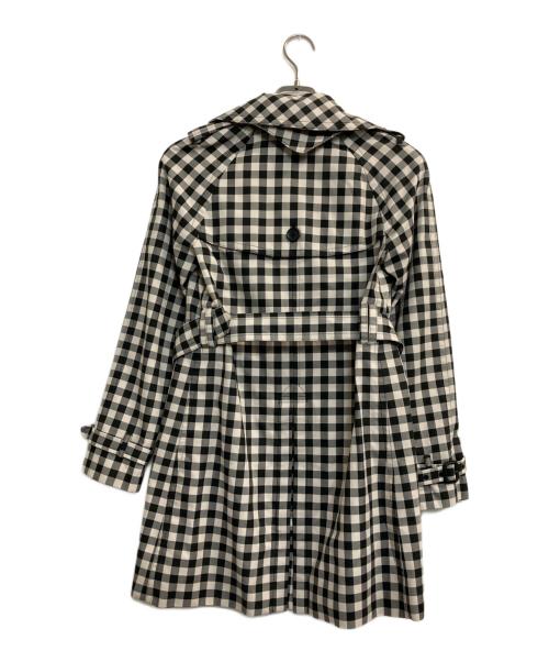 COACH（コーチ）COACH (コーチ) ギンガムチェックダブルブレスト トレンチコート ホワイト×ブラックの古着・服飾アイテム