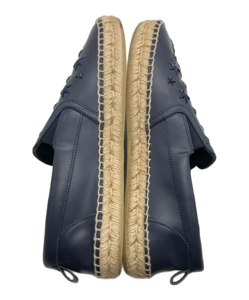 JIMMY CHOO（ジミーチュウ）JIMMY CHOO (ジミーチュウ) スタースタッズエスパドリーユレザースリッポン ネイビー サイズ:41の古着・服飾アイテム
