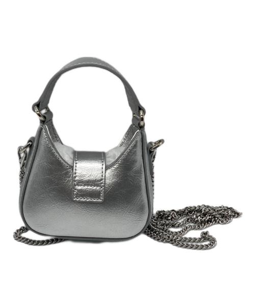 NUMBERING（ナンバーリング）NUMBERING (ナンバーリング) Ribbon Mini Hobo Bag シルバーの古着・服飾アイテム