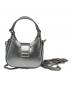 NUMBERING (ナンバーリング) Ribbon Mini Hobo Bag シルバー：5000円