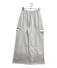 JOSE MOON（ジョゼムーン）の古着「SIDE SLIT SWEAT PANTS/サイドスリットスウェットパンツ」｜ホワイト