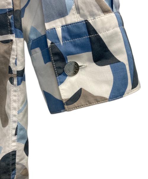 HERMES（エルメス）HERMES (エルメス) パズルヴェジタルセリエボタンシャツ ブルー×ホワイト サイズ:1の古着・服飾アイテム