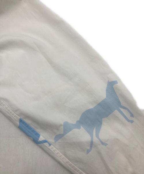 HERMES（エルメス）HERMES (エルメス) パズルヴェジタルセリエボタンシャツ ブルー×ホワイト サイズ:1の古着・服飾アイテム