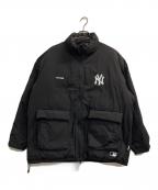 PERUSHU×MLBペルーシュ×エムエルビー）の古着「中綿ナイロンジャケット」｜ブラック