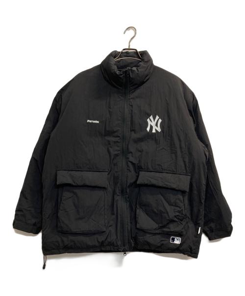 PERUSHU（ペルーシュ）Perushu (ペルーシュ) MLB (エムエルビー) 中綿ナイロンジャケット ブラック サイズ:Ⅼの古着・服飾アイテム