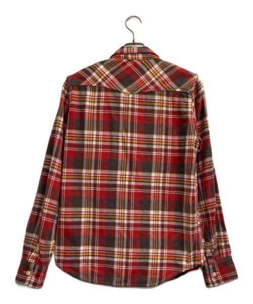REMI RELIEF（レミレリーフ）REMI RELIEF (レミレリーフ) チェックシャツ レッド×ブラウン サイズ:Ｍの古着・服飾アイテム