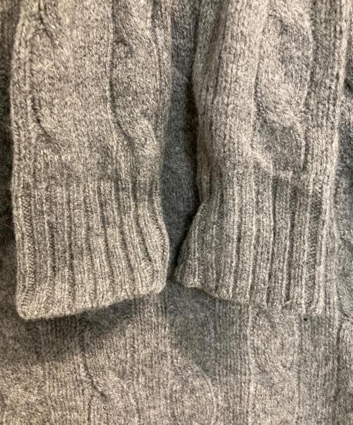 POLO RALPH LAUREN（ポロ・ラルフローレン）POLO RALPH LAUREN (ポロ・ラルフローレン) カシミヤ混ケーブルニット グレー サイズ:XSの古着・服飾アイテム