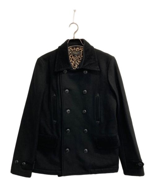 GOOD ROCKIN'（グッドロッキン）GOOD ROCKIN' (グッドロッキン) レオパードライナーダブルメルトンコート ブラック サイズ:Ｍの古着・服飾アイテム