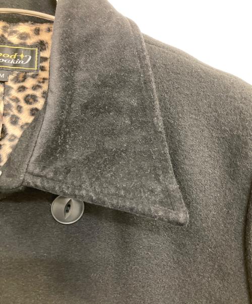 GOOD ROCKIN'（グッドロッキン）GOOD ROCKIN' (グッドロッキン) レオパードライナーダブルメルトンコート ブラック サイズ:Ｍの古着・服飾アイテム