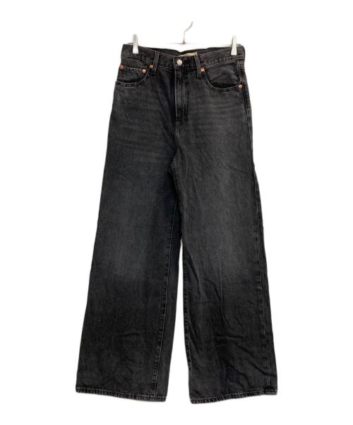 LEVI'S PReMIUM（リーバイス プレミアム）LEVI'S PReMIUM (リーバイス プレミアム) RIBCAGE WIDE LEG ジーンズ ブラック サイズ:28の古着・服飾アイテム