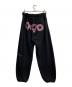 9090 girl (ナインティナインティ ガール) 90 Logo Sweat Pants/レオパードロゴスウェットパンツ ブラック×ピンク サイズ:S：8000円
