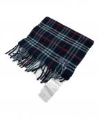 Burberry'sバーバリーズ）の古着「タータンチェックマフラー」｜ブラック