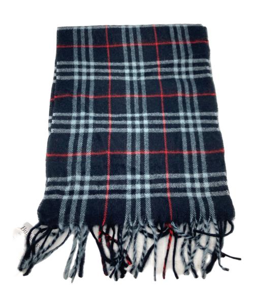 Burberry's（バーバリーズ）Burberry's (バーバリーズ) タータンチェックマフラー ブラックの古着・服飾アイテム