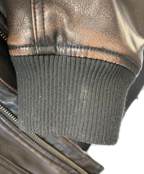 LEVI'S（リーバイス）LEVI'S (リーバイス) エイジング加工エコレザーボンバージャケット ブラウン サイズ:ＸＬの古着・服飾アイテム