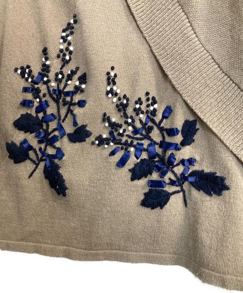 BEARDSLEY（ビアズリー）BEARDSLEY (ビアズリー) リボン刺繍チュニック ブラウン サイズ:Ｆの古着・服飾アイテム