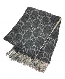 GUCCI（グッチ）の古着「GGジャカード マフラー」｜グレー