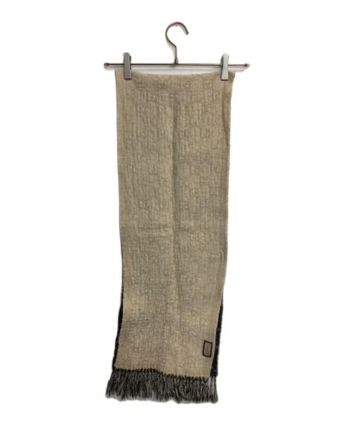 GUCCI（グッチ）GUCCI (グッチ) GGジャカード マフラー グレー サイズ:表記34×194cm(縮み有)の古着・服飾アイテム