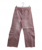 YENNイエン）の古着「KNEE TUCK DENIM PT」｜ピンク