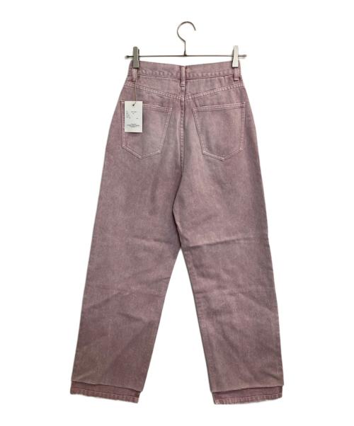 YENN（イエン）YENN (イエン) ダメージ加工タックデニムカラーパンツ ピンク サイズ:36 未使用品の古着・服飾アイテム
