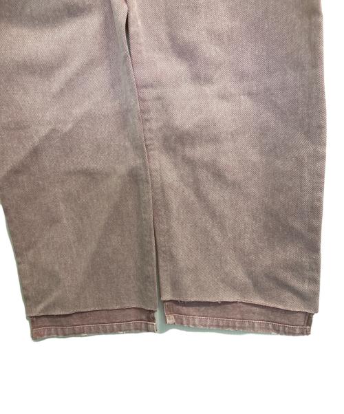 YENN（イエン）YENN (イエン) ダメージ加工タックデニムカラーパンツ ピンク サイズ:36 未使用品の古着・服飾アイテム