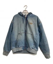 adidas（アディダス）の古着「デニム パデッド ジャケット」｜インディゴ