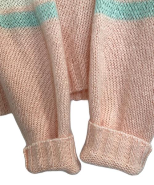 SKY HIGH FARM WORKWEAR（スカイハイファームワークウェア）SKY HIGH FARM WORKWEAR (スカイハイファームワークウェア) モヘヤ混ナンバリングニット ピンク サイズ:Ｍの古着・服飾アイテム