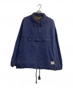 Abercrombie & Fitchアバクロンビー アンド フィッチ）の古着「ハーフジップダックアノラックプルオーバー」｜ブルー