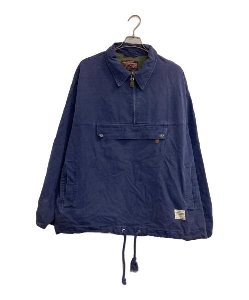 Abercrombie & Fitch（アバクロンビー アンド フィッチ）Abercrombie & Fitch (アバクロンビー アンド フィッチ) ハーフジップダックアノラックプルオーバー ブルー サイズ:ＸＬの古着・服飾アイテム