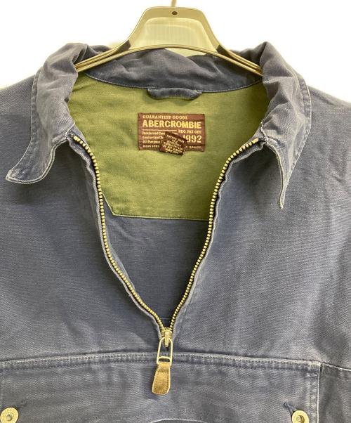Abercrombie & Fitch（アバクロンビー アンド フィッチ）Abercrombie & Fitch (アバクロンビー アンド フィッチ) ハーフジップダックアノラックプルオーバー ブルー サイズ:ＸＬの古着・服飾アイテム