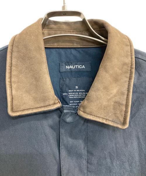 NAUTICA（ノーティカ）NAUTICA (ノーティカ) 襟レザーカバーオール ネイビー サイズ:Ｓの古着・服飾アイテム