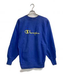 Champion REVERSE WEAVE（チャンピオン リバース ウィーブ）の古着「クルーネックスウェット」｜ブルー×イエロー