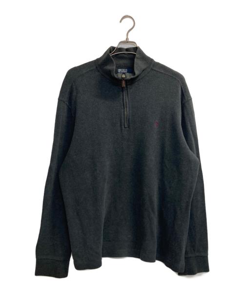 POLO RALPH LAUREN（ポロ・ラルフローレン）POLO RALPH LAUREN (ポロ・ラルフローレン) ハーフジップスウェット グレー サイズ:Ｌの古着・服飾アイテム