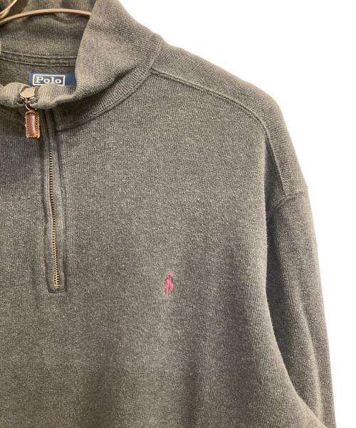 POLO RALPH LAUREN（ポロ・ラルフローレン）POLO RALPH LAUREN (ポロ・ラルフローレン) ハーフジップスウェット グレー サイズ:Ｌの古着・服飾アイテム