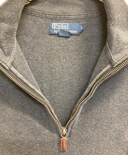 POLO RALPH LAUREN（ポロ・ラルフローレン）POLO RALPH LAUREN (ポロ・ラルフローレン) ハーフジップスウェット グレー サイズ:Ｌの古着・服飾アイテム