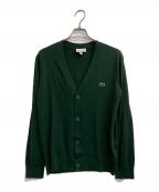 LACOSTEラコステ）の古着「ウォッシャブルウールVネックニットカーディガン」｜グリーン
