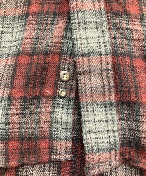 VAN HEUSEN（ヴァンヒューセン/バンヒューゼン）VAN HEUSEN (ヴァンヒューセン/バンヒューゼン) 90s check acrylic cpo shirt レッド サイズ:Ⅼの古着・服飾アイテム